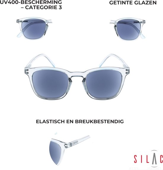 Rechthoekige Zonnebril Uniseks - Modern Kristalframe - UV400 Bescherming - Transparant Grijs — afbeelding 5