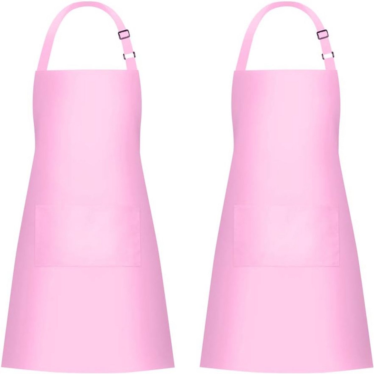 2-Pack Schort met 2 Zakken voor Koken en Keuken, Verstelbaar