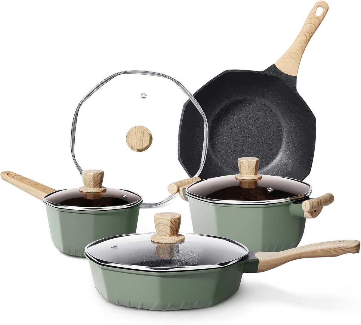 Complete Set Potten en Pannen Antiaanbak Kookgerei Keuken