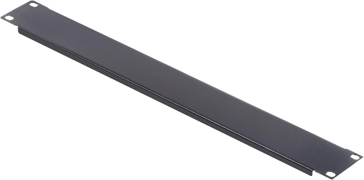 Universeel 1U Blindpaneel voor 19 inch Rackkast - Zwart