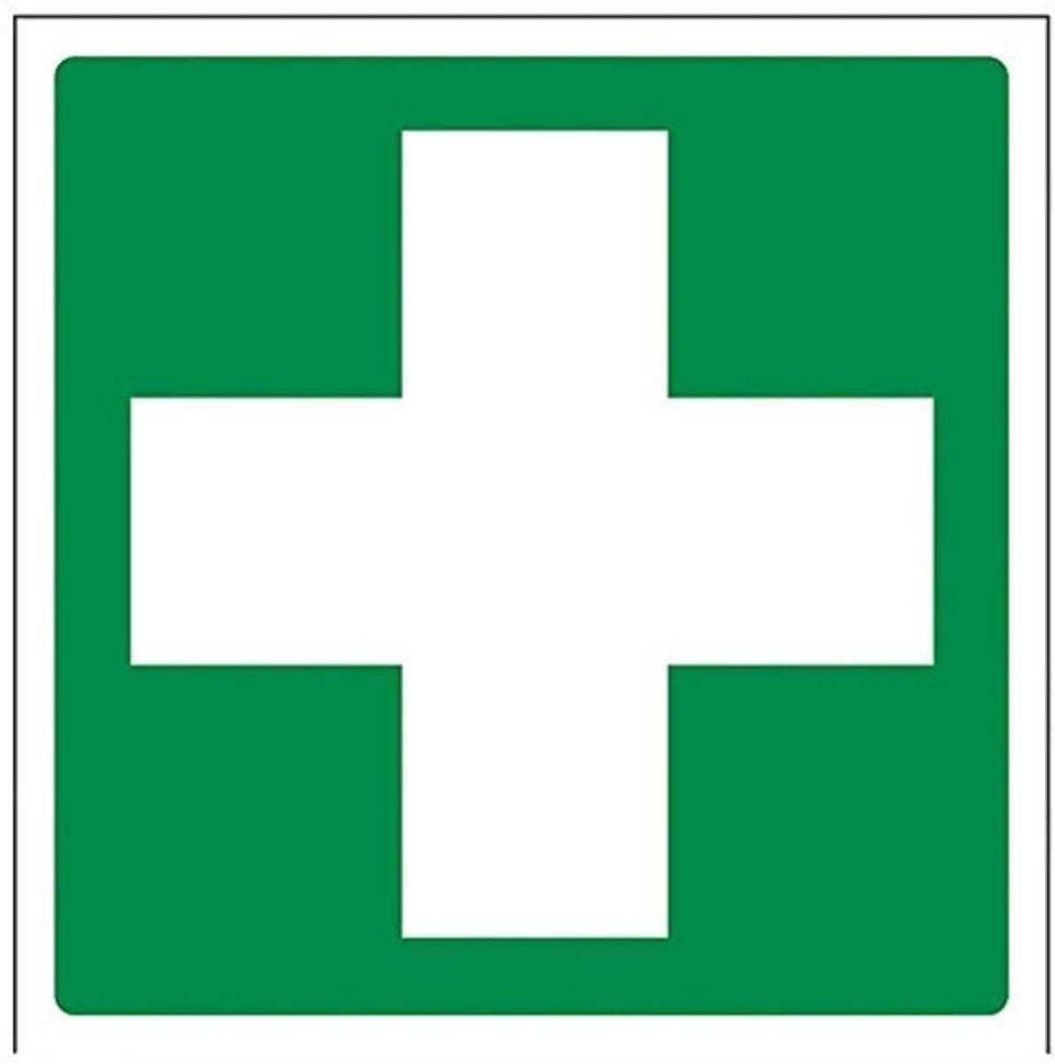EHBO Verbanddoos Borden Zelfklevend Vierkant 150x150mm Veiligheidsbord Groen