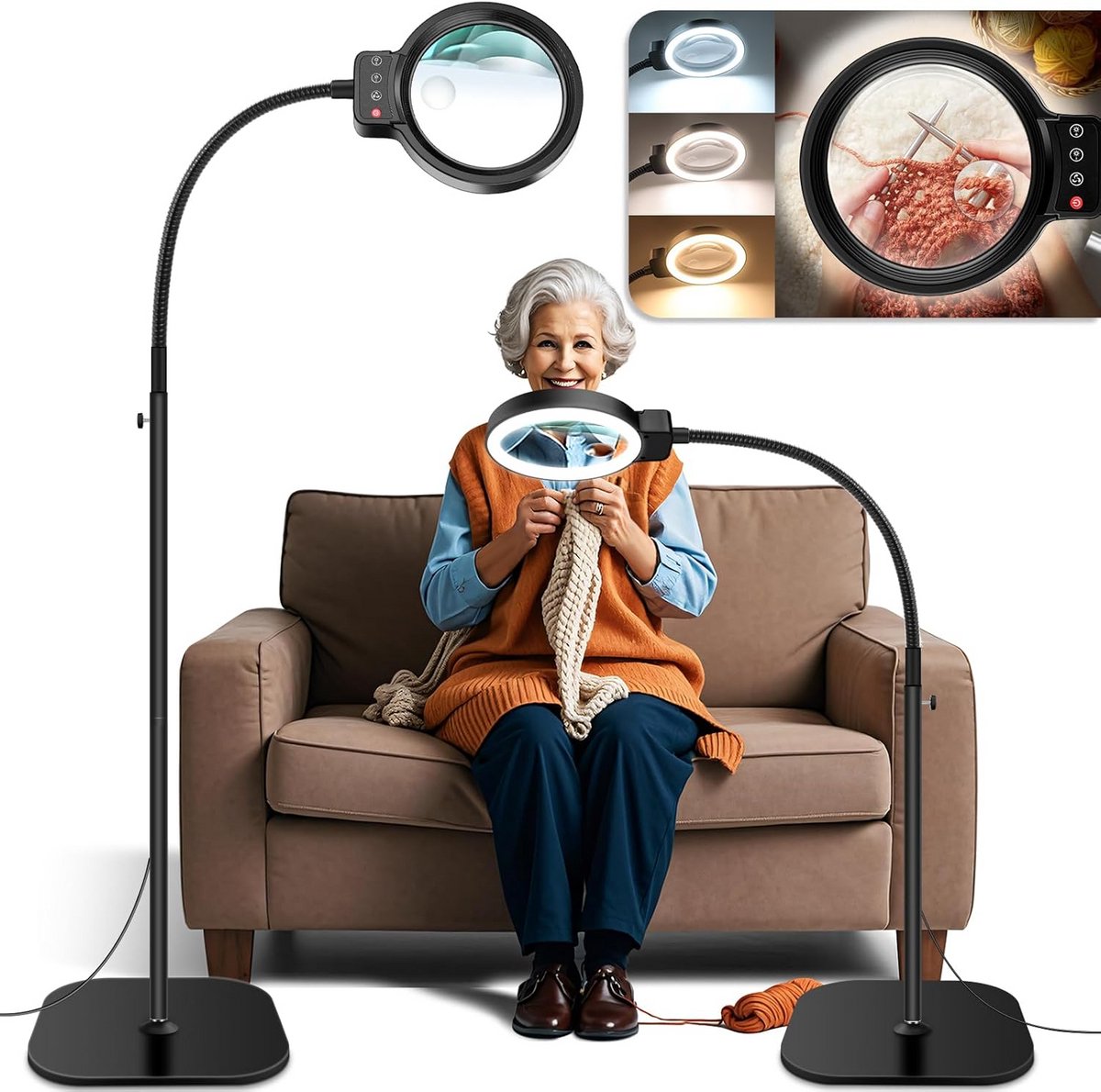 Vergrootglas op Standaard met Licht – Krachtige 30x & 10x Vergroting | Flexibele Zwanenhals LED Loep voor Hobby en Precisiewerk