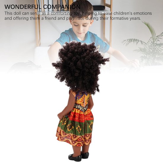 Modepop met Afro Haarstijl, 14 Inch Zwart Speelgoed voor Meisjes van Merkloos — afbeelding 3
