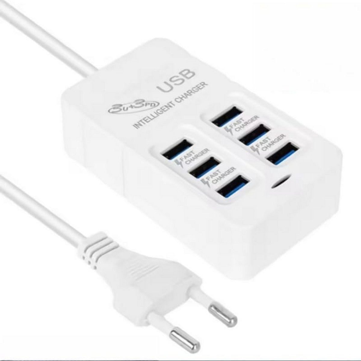 Universele 35W USB-oplader met Meerdere Poorten en Dunne EU-Stekker voor Snel Opladen