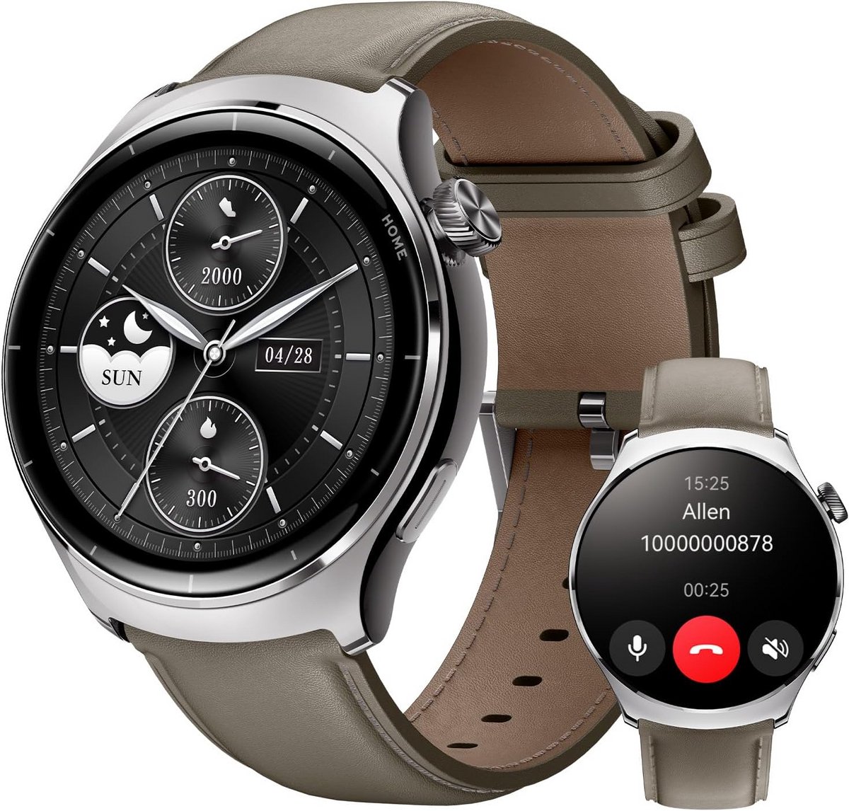 Smartwatch Heren & Dames met Bellen, GPS en 150+ Sportmodi - 1.32" AMOLED Display