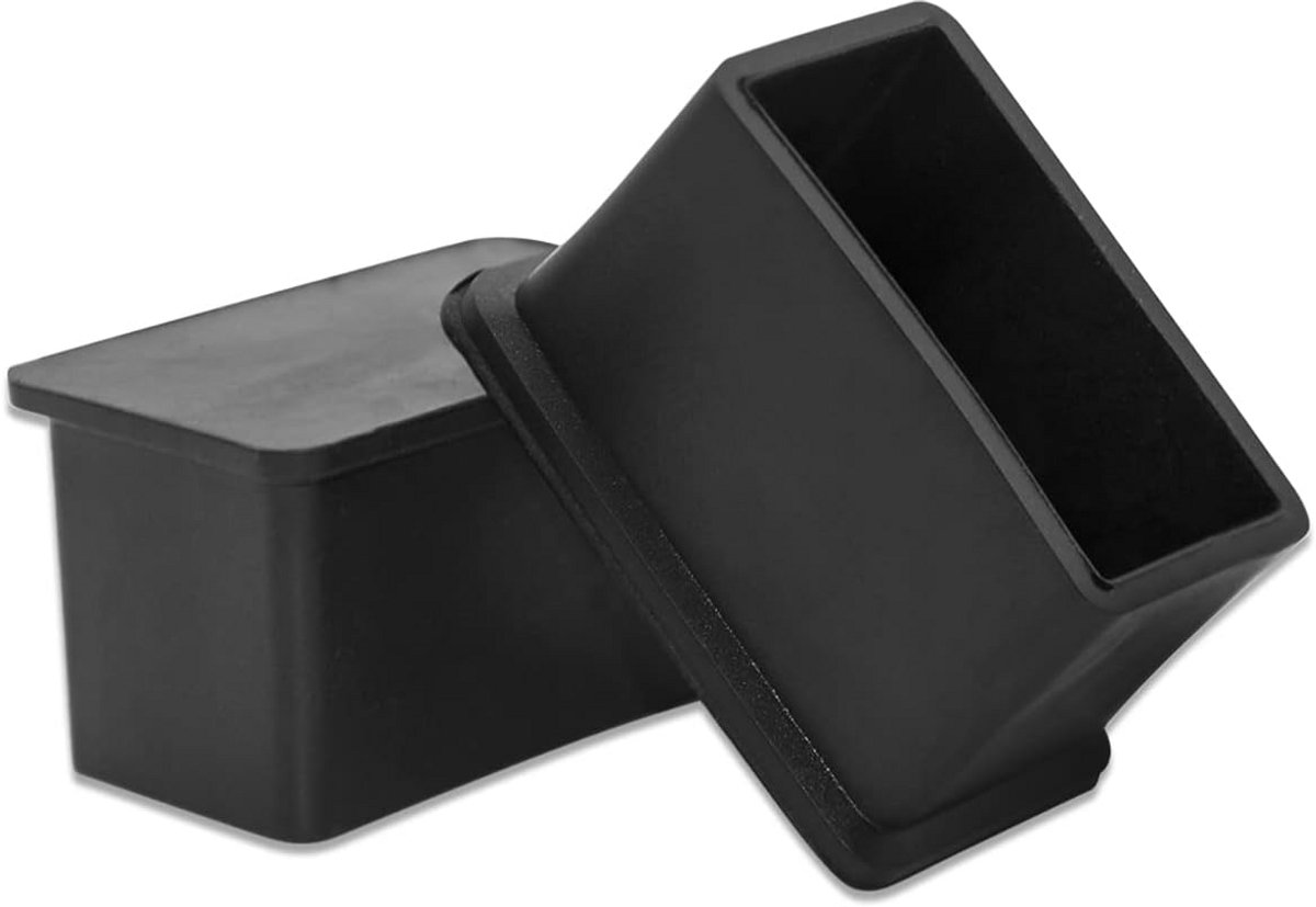 8 Stuks Stootdopjes voor Stoelpoten Deksels PVC - Beschermers voor Vloeren en Tafels Rechthoekig