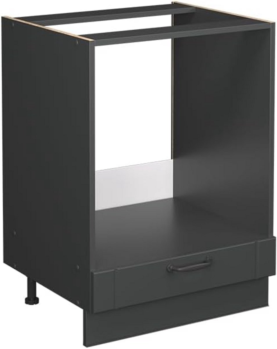 Inbouwkast voor Oven 60 cm Donkergrijs - Flexibele Keukenkast met Softclose