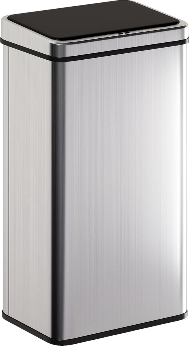 Homcom Sensor Bin-ABS, 430 roestvrij staal-35,5L x 26B x 67H cm-Zilver