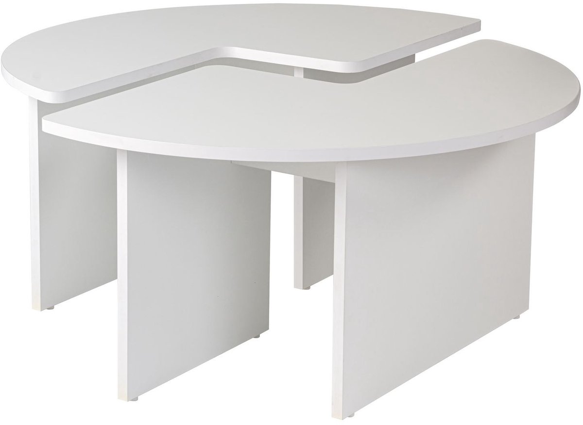 Skye Decor Houten salontafel "Moira" 90 x 90 x 41 cm - Natuurwit