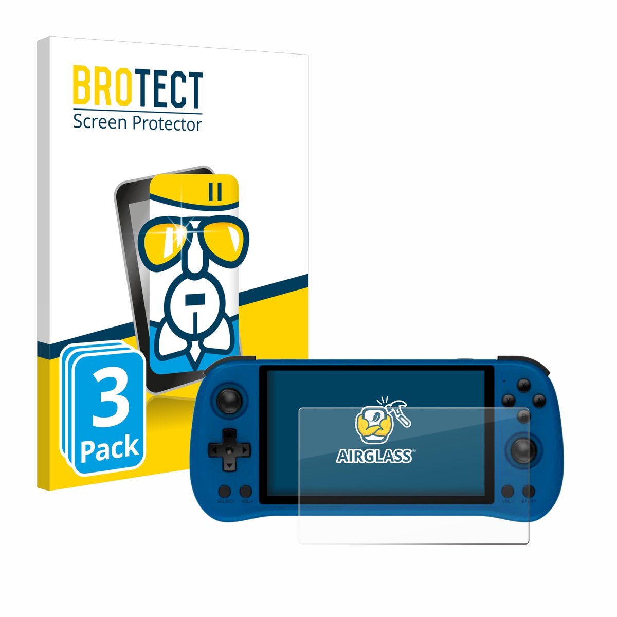 Screenprotector 3 Stuks voor Powkiddy X55 Beschermglas transparant