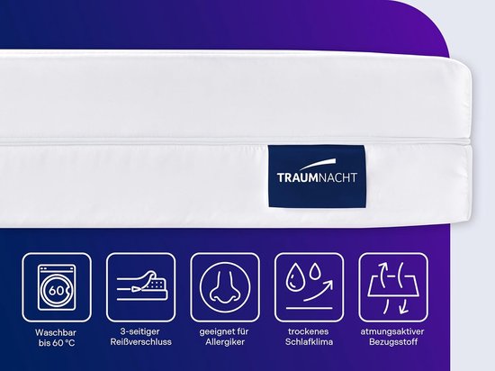 Rolmatras Comfort - Slaapmatras - Ontspannen Slapen - Inclusief Hoes - 80 x 200 cm - Wit van Merkloos — afbeelding 4