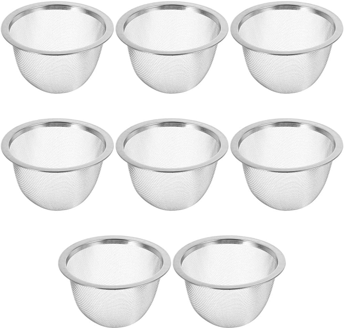Theepot Mesh Zeef - Theefilter Mand - Losse Thee Zetten - Fijn Gaas Ontwerp - 7cm Doorsnee - Metaalkleur