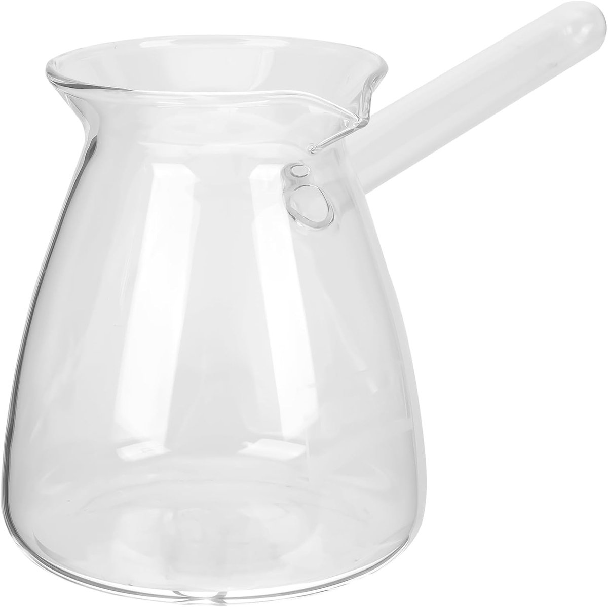 Koffiepot Glas - Melk Warmer - Koffie Bereiden - Hittebestendig Materiaal - 450 ml - Transparant
