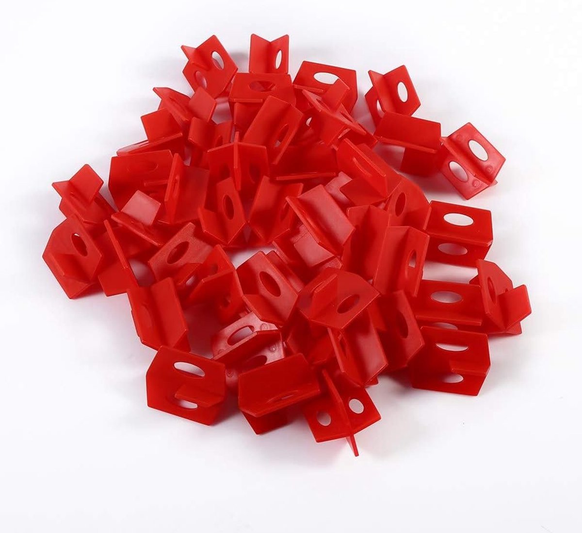 Tegel Alignment Systeem - Nivelleringsgereedschap - Vlakke Tegels - 3-Zijdig T-Vormig - 2mm Voeg - rood