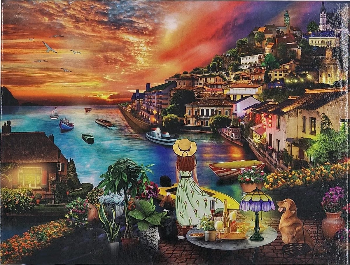 Puzzel 1000 Stukjes - Zeegezicht Puzzel - Ontspanning Thuis - Romantisch Strandbeeld - 69x51 cm - Meerdere Kleuren