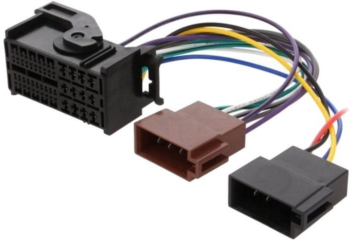 Alfa Romeo, Dodge, Fiat en Jeep naar ISO kabel - 52-pins - Voor fabrieksradio - 0,15 meter
