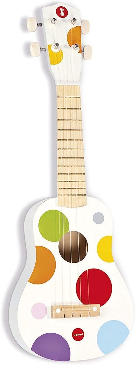 Kinder Ukelele - Muziekinstrument Hout - Muzikale Ontwikkeling - 4 Nylon Snaren - 53.5 cm Lengte - Rood