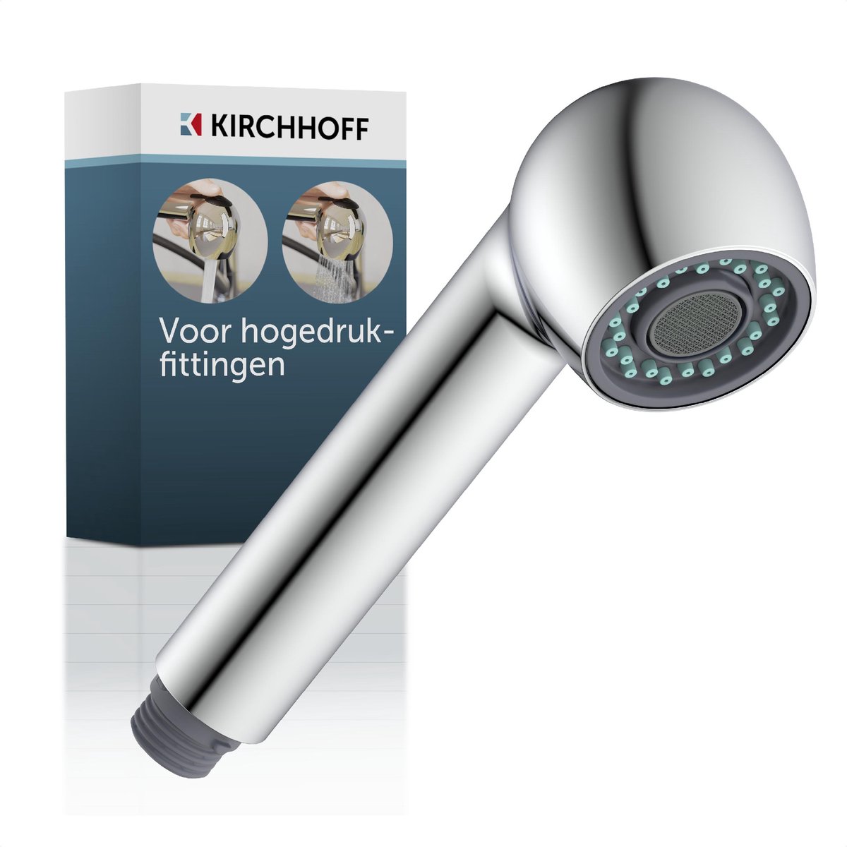 KIRCHHOFF Douchekop Voor Keukenkraan - Sproeier - Chroom - 1/2" - Voor Hoge Druk
