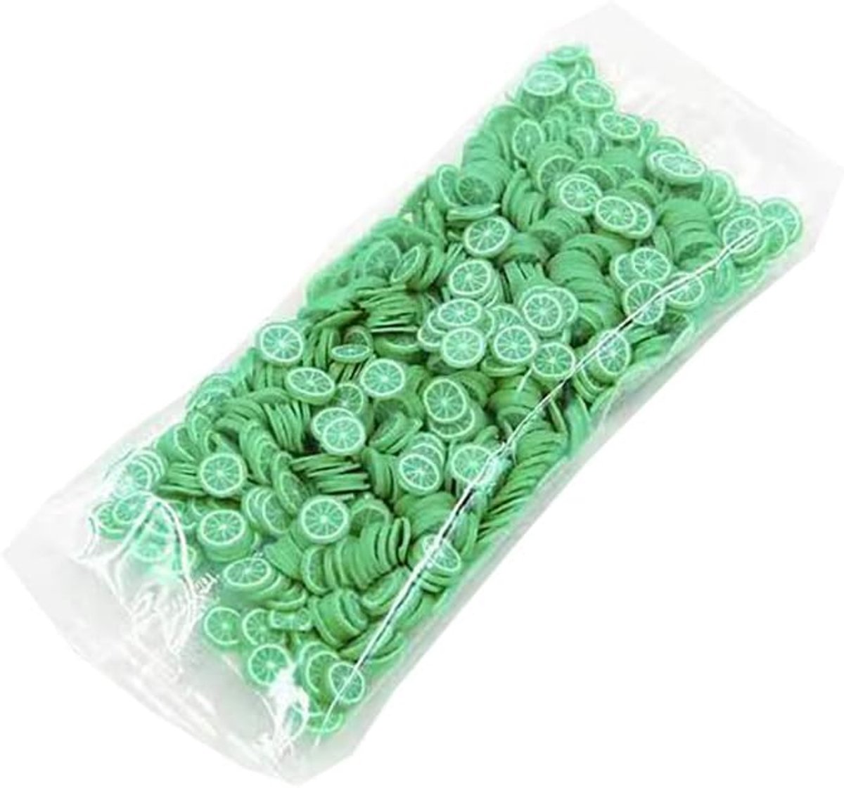 Klei Fruit Schijfjes - Decoratie Accessoires - DIY Knutselen - 800 Stuks - 10g - Groene Citroen