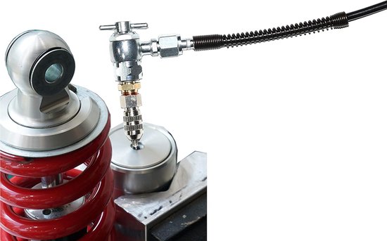 Stikstof Naald Kit - Ventiel Accessoires - Schok Demper Vullen - Inclusief Schrader Ventiel - 5 Delig - Zwart van Merkloos — afbeelding 4