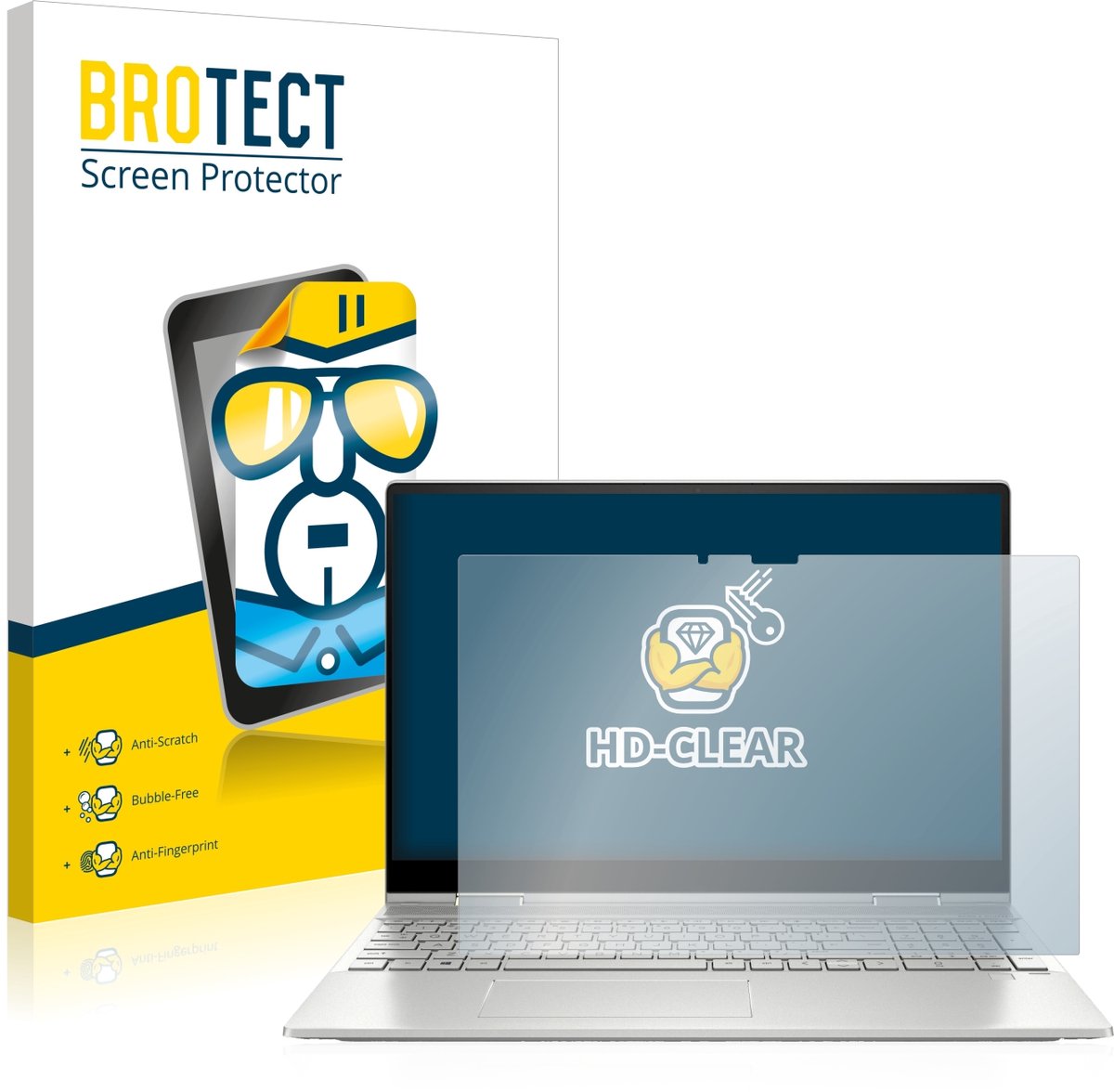 BROTECT - Screenprotector voor HP Envy x360 2-in-1 15-ew - Folie Beschermfolie transparant