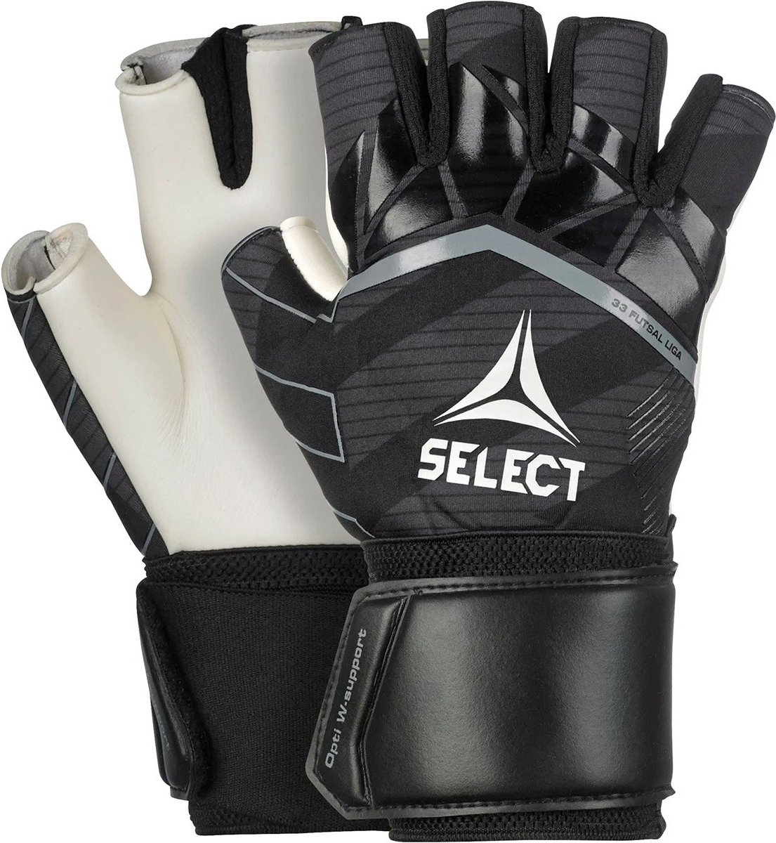 Select Futsal Liga V24 Keepershandschoenen - Zwart / Wit | Maat: 11