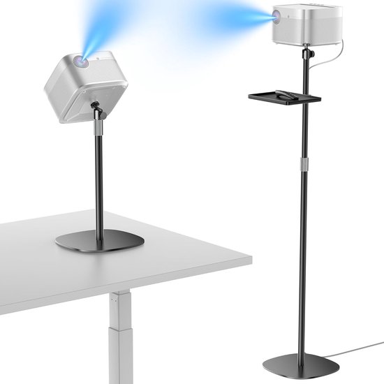 Beamerstandaard Vloer Zwart – Stabiele Projectorhouder voor Thuisbioscoop en Presentaties