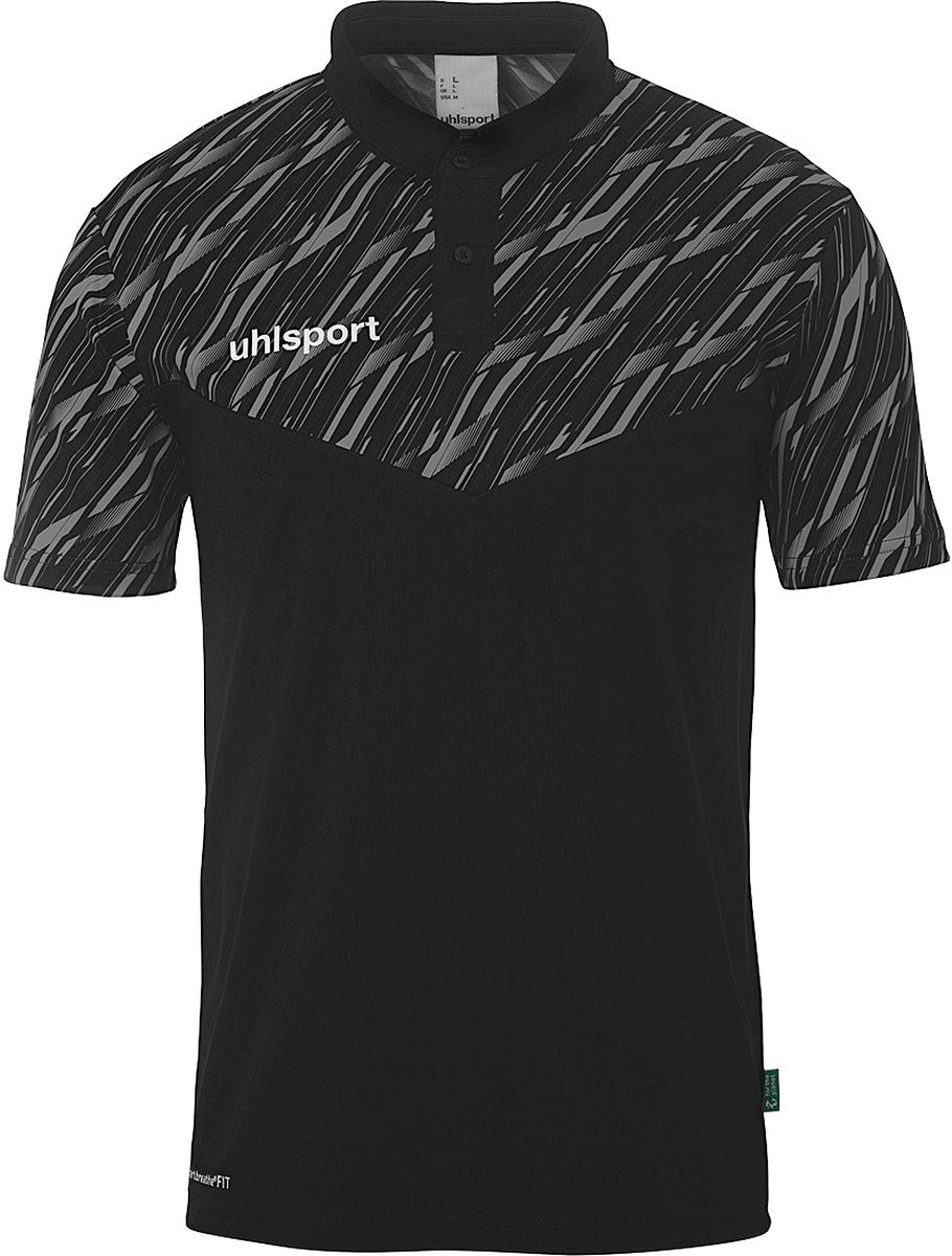 Uhlsport Progressive 28 Polo Heren - Zwart | Maat: 4XL