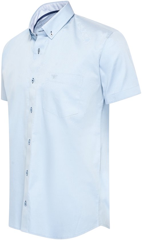 Cappuccino Italia - Chemises Hommes Toscana Stretch - Bleu - Taille XXL
