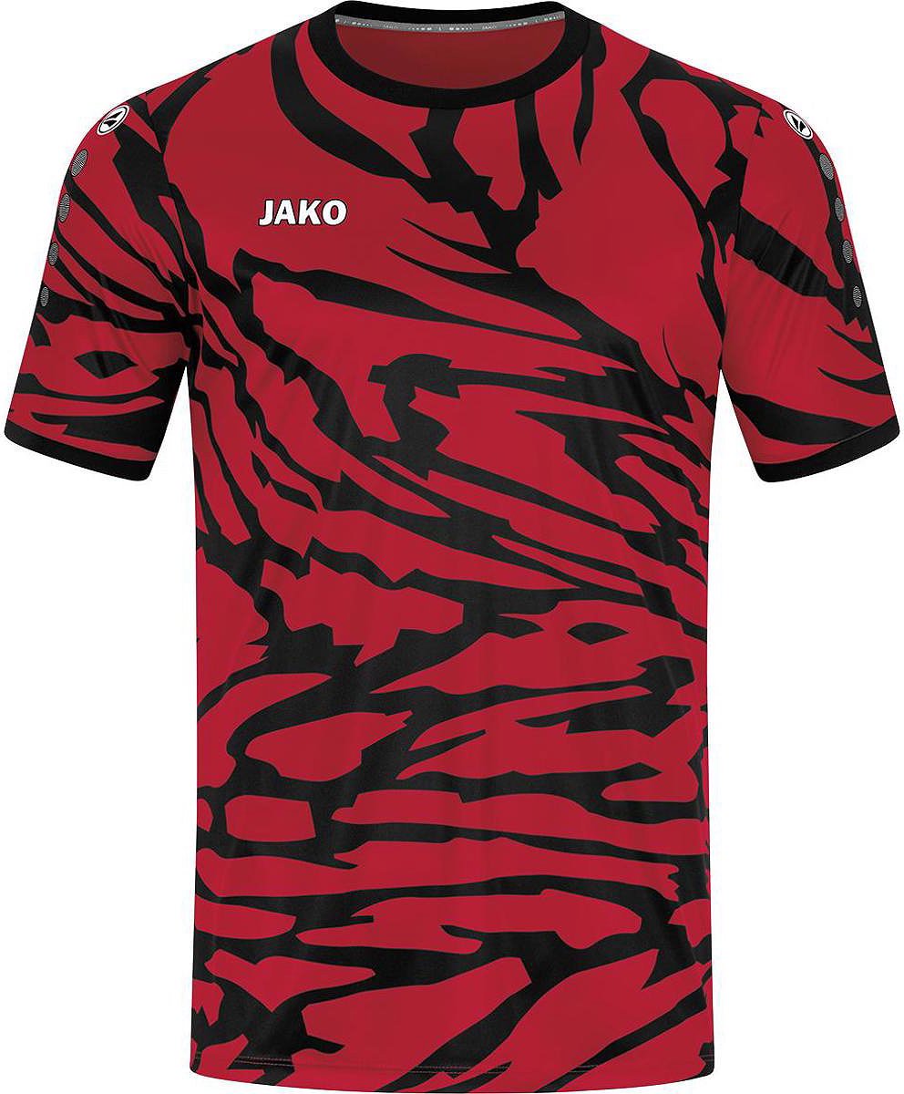 Jako Animal Shirt Korte Mouw Kinderen - Sportrood / Zwart | Maat: 128