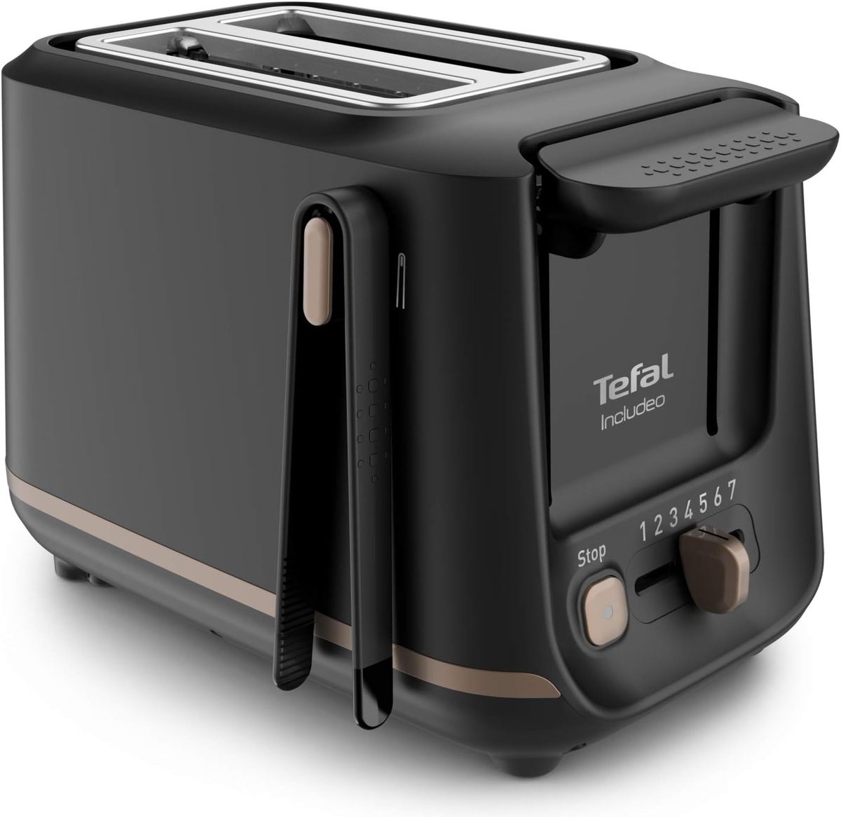 Broodrooster - Toaster Apparaat - Perfect Geroosterd Brood - 7 Bruiningsniveaus - 2 Sleuven - Zwart