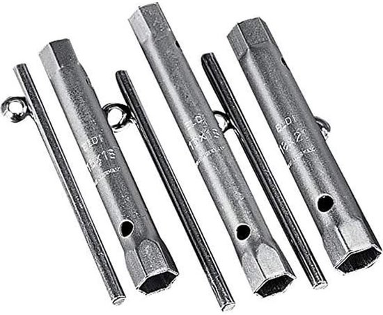 Koppeling Sleutels - Bougiesleutel Set - Motoronderhoud - Veelzijdig Gebruik - 16/18 mm 180 mm - Zilverkleurig