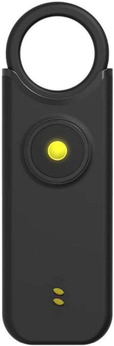 Zelfverdedigings Persoonlijk Alarm – 135dB – SOS LED-Licht – Trillingsalarm – Oplaadbaar – Voor Ouderen, Kinderen & Gehandicapten – Zwart