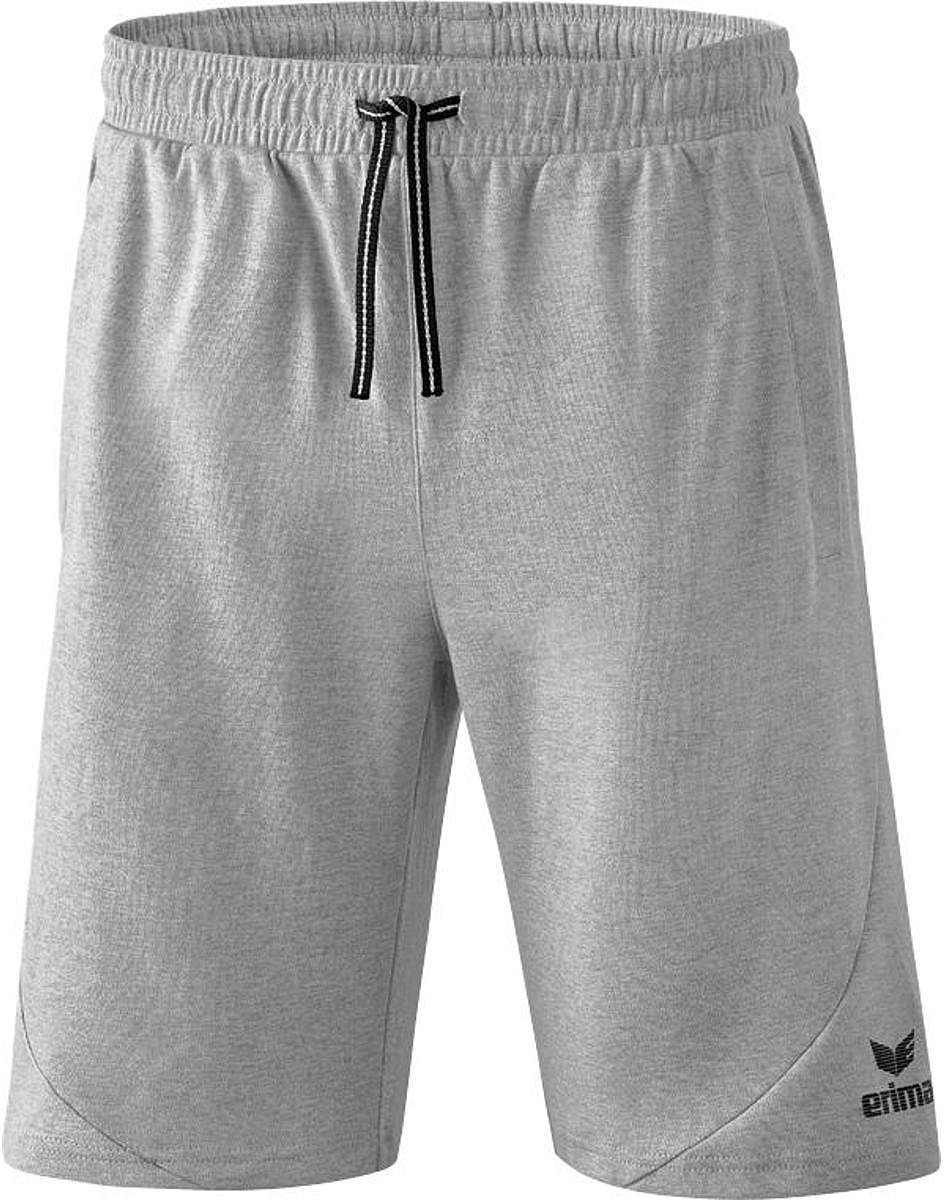 Erima Essential Sweatshort Heren - Licht Grey Melange / Zwart | Maat: XXL