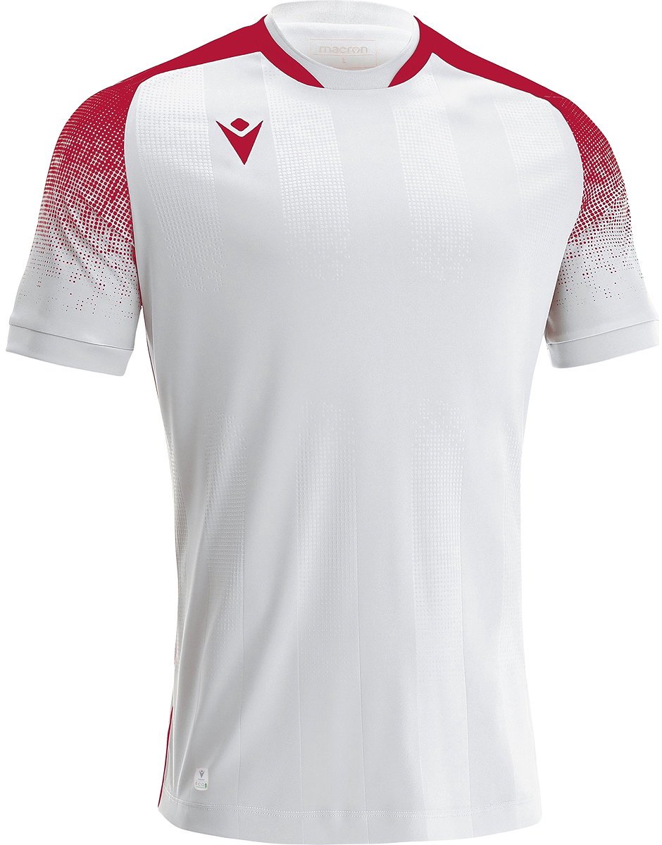 Macron Alioth Shirt Korte Mouw Heren - Wit / Rood | Maat: L