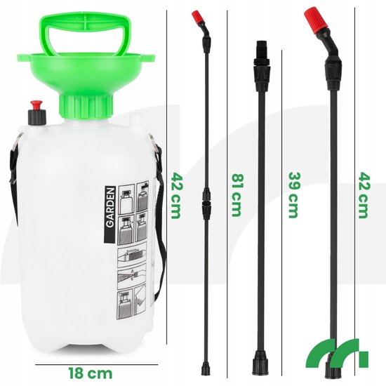 MOZY® - Onkruidspuit - 5 Liter - Verstelbare Spraykop en Lance - 3.2 Bar - Drukspuit - Tuinieren - Onkruid Verdelgen van MOZY — afbeelding 5