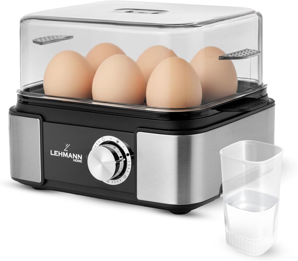 Eierkoker - Eierapparaat - Perfecte Eieren Koken - 5 Kookprogramma's - 6 Eieren - Zwart