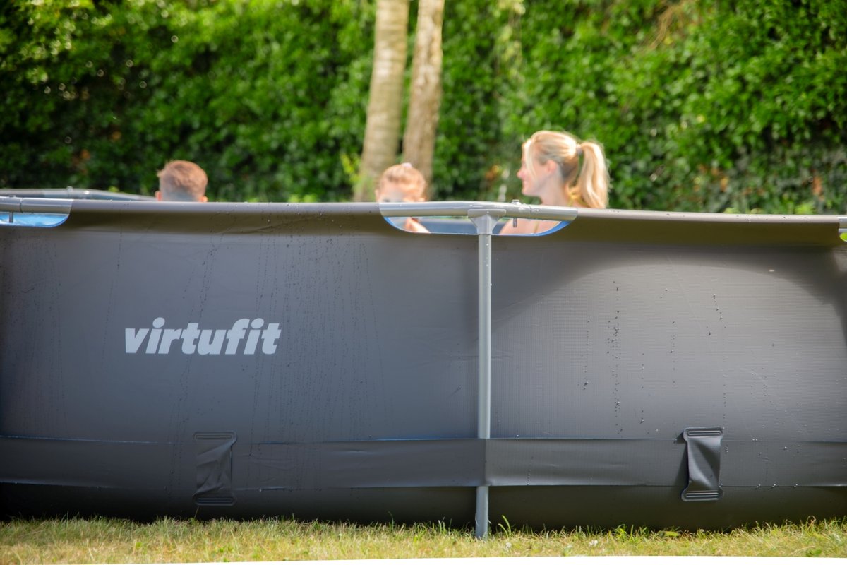VirtuFit Rond Zwembad Ø244 x 76 cm - Opzetzwembad - Duurzaam & Veilig Stalen Frame - Antraciet — afbeelding 18
