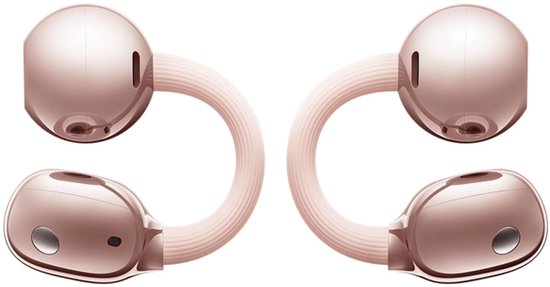 Vier roségouden HUAWEI FreeClip 2 oordopjes, twee paar.