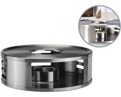 Hi Rechaud warmhoudplaatje 15 cm - RVS - Zilver - Voor Theepotten/pannen - Warmhouder - Warmhouders Rechaudplaat