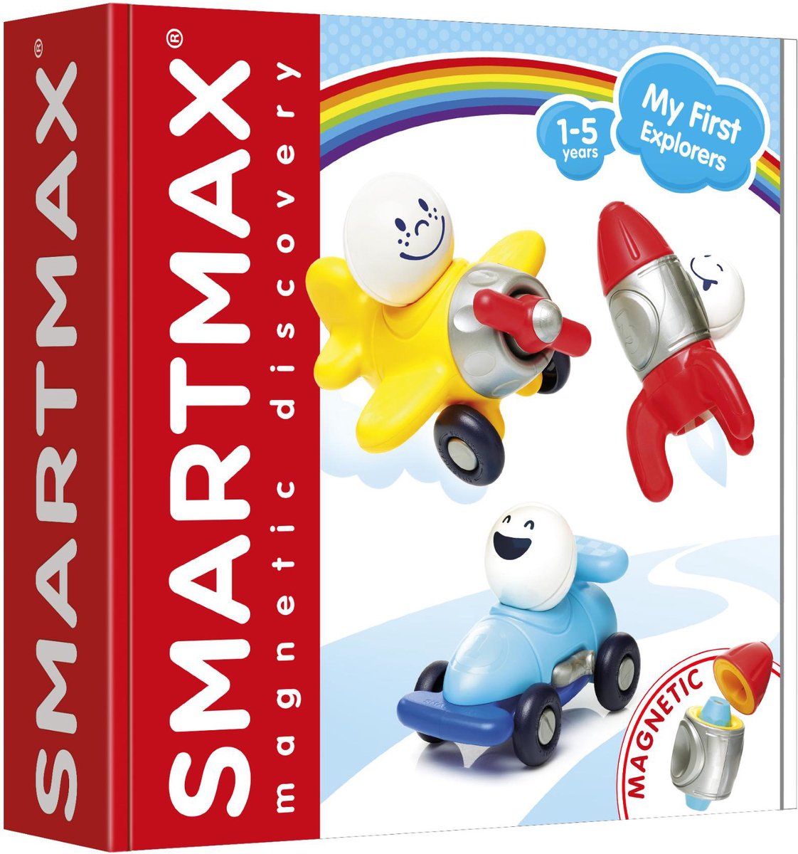 My First Explorers - Magnetische Auto en Vliegtuig Bouwen - Bouwset met Korte en Lange Staven - Educatief Speelgoed voor Peuters - Vanaf 1 Jaar