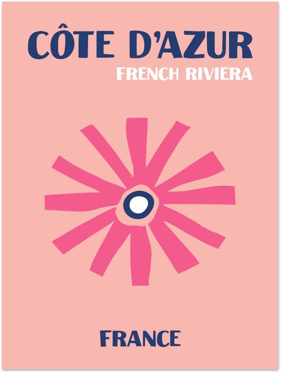Affiche France - Côte d'Azur 30x40 cm - Décoration Salon - Décoration Chambre - Décoration - Décoration murale - Décoration murale Salon - Décoration murale Chambre - Décoration murale - Décoration murale murale Salon - Décoration murale Chambre