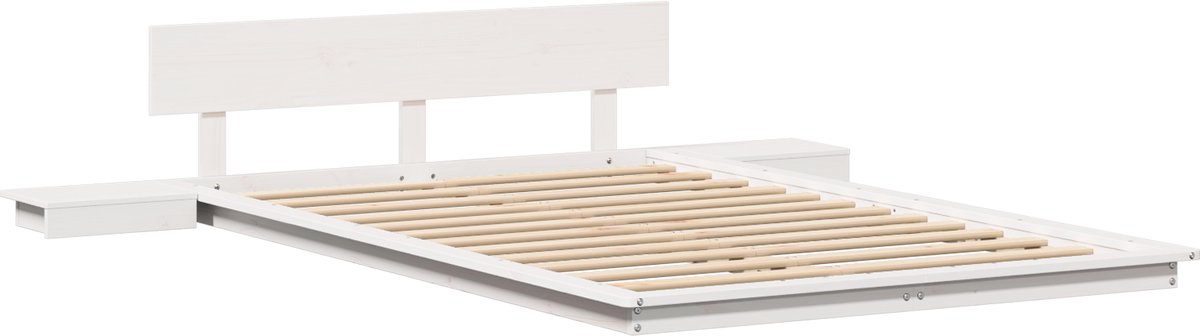 vidaXL Bedframe - Bruin - 140 - x - 190 - cm - Hout