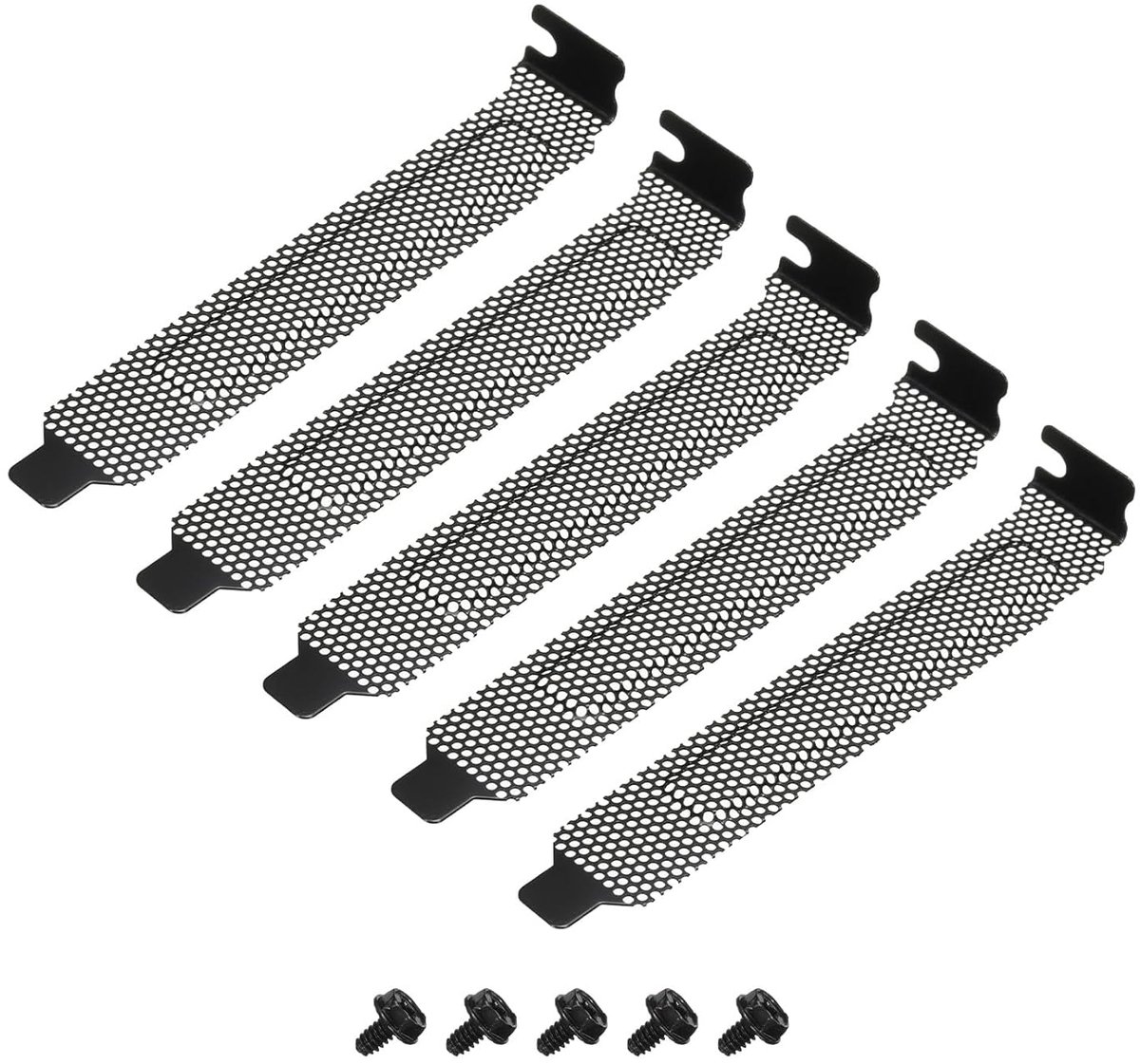 Image of - 5 stuks PCI-sleufafdekking en stoffilter voor computerbehuizing met ventilatieafstotende houder - Pack van 5