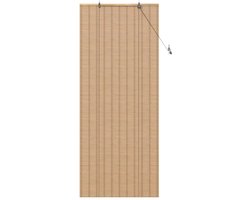 vidaXL - Rolgordijn - Natuurlijk - en - Bruin - 100 - x - 220 - cm - Bamboe