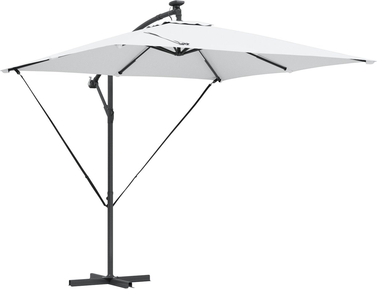 vidaXL - Parasol - Zand - 249 - x - 249 - x - 250 - cm - Polyester - en - Aluminium
