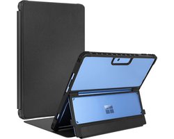 Avizar Hoesje Geschikt voor Microsoft Surface Pro 11 en 9 Schokbestendige ondersteuningsfunctie, Zwart