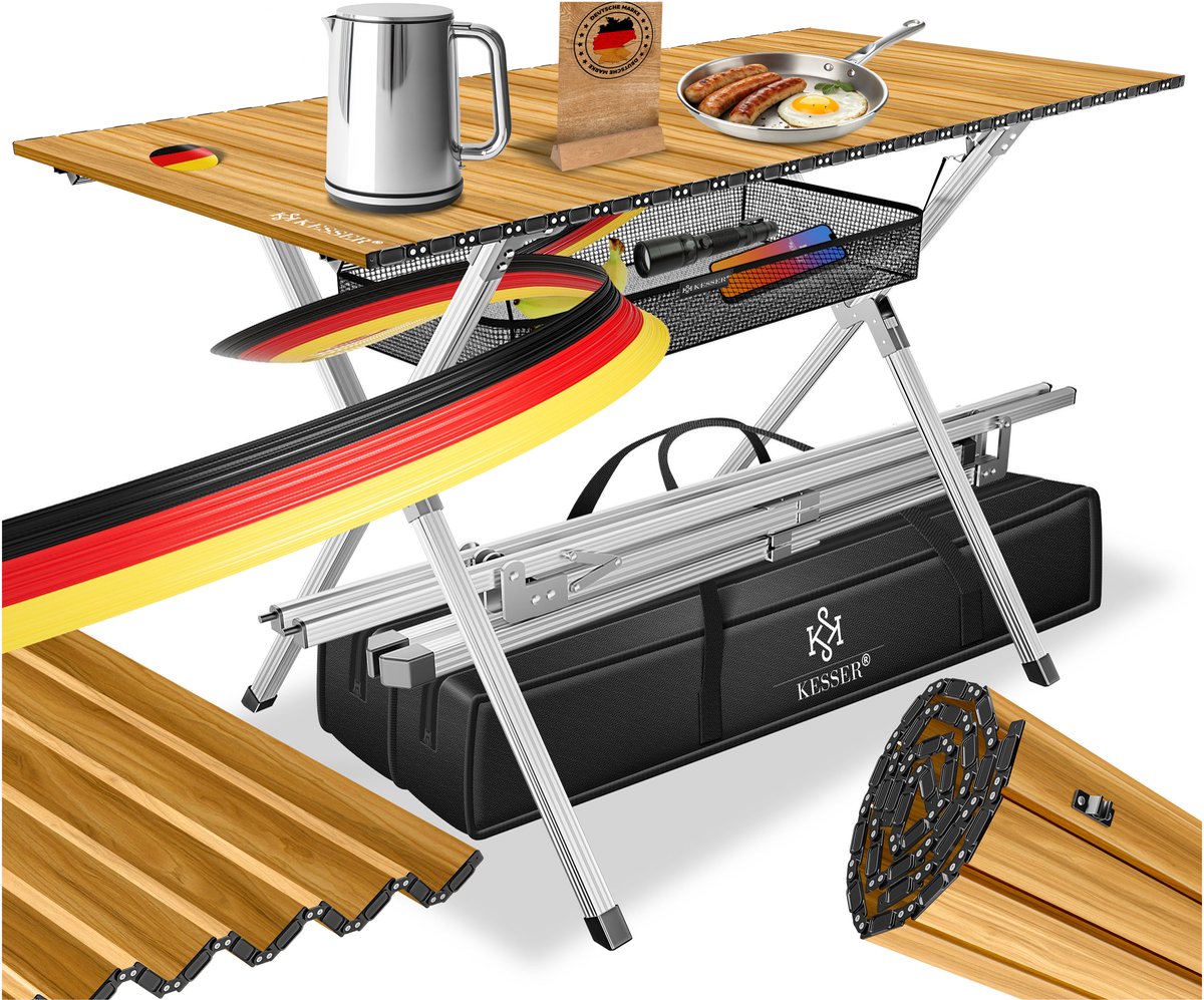 KESSER® Campingtafel inklapbare Tafel - Vouwtafel voor Buiten en Camping - Klaptafel Weerbestendig Tuintafel