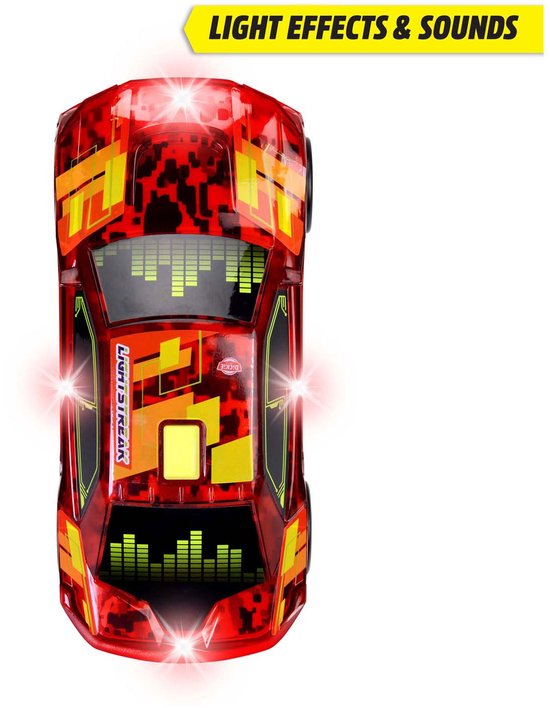 Dickie Light Streak Beat Rush – Voiture Rétro-Friction 20 Cm – Sons Et Lumières – Piles Incluses – Dès 3 Ans