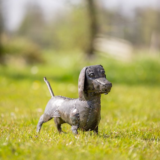 Handgemaakt Teckel Beeld van Metaal